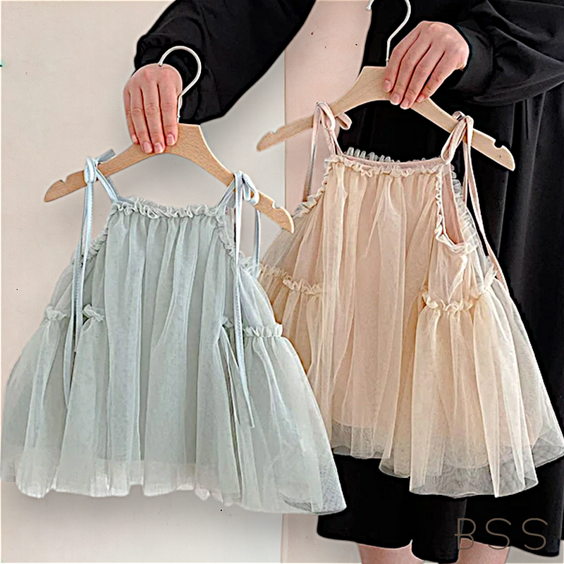 Vestido Infantil Festa Tule sem Alças