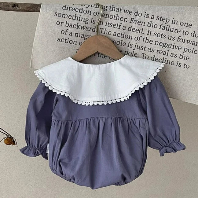 Romper com Gola Bordada Violeta
