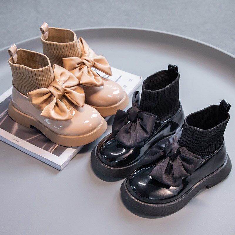 Bota Infantil Knitted com Laço