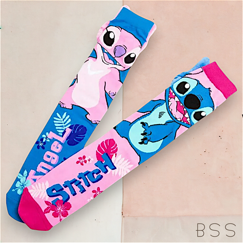 Meia Maluca Infantil Lilo e Stitch