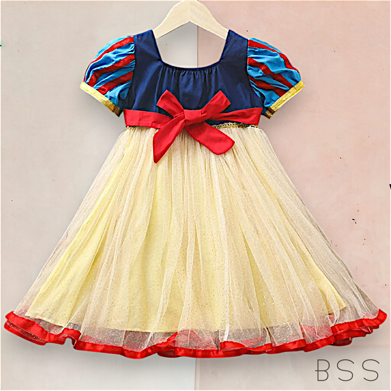 Vestido Infantil Princesa Branca de Neve