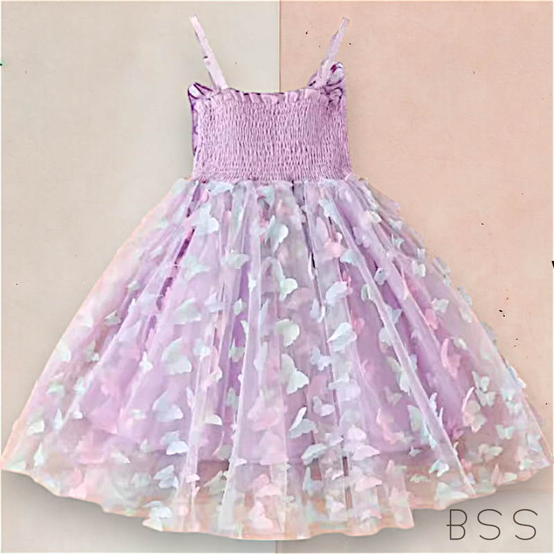 Vestido Infantil Jardim Encantado das Borboletas