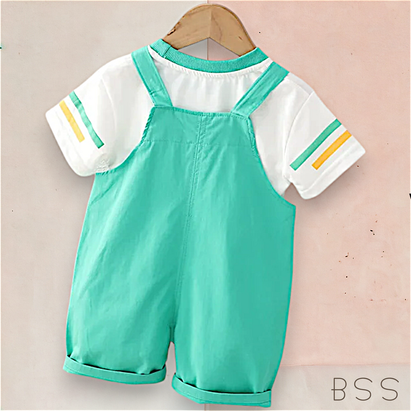 Conjunto Infantil Verão Macacão Dino