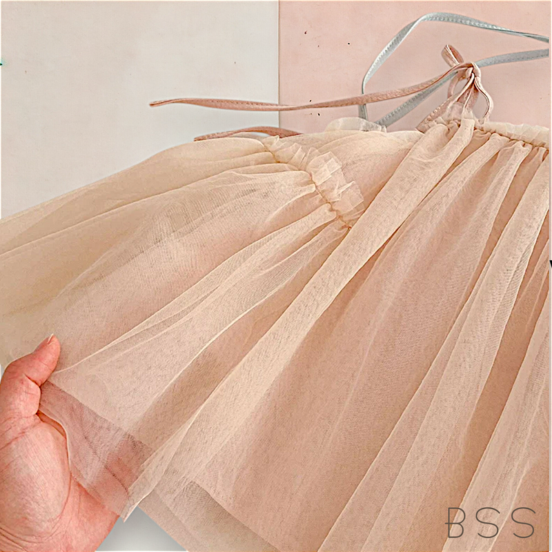 Vestido Infantil Festa Tule sem Alças