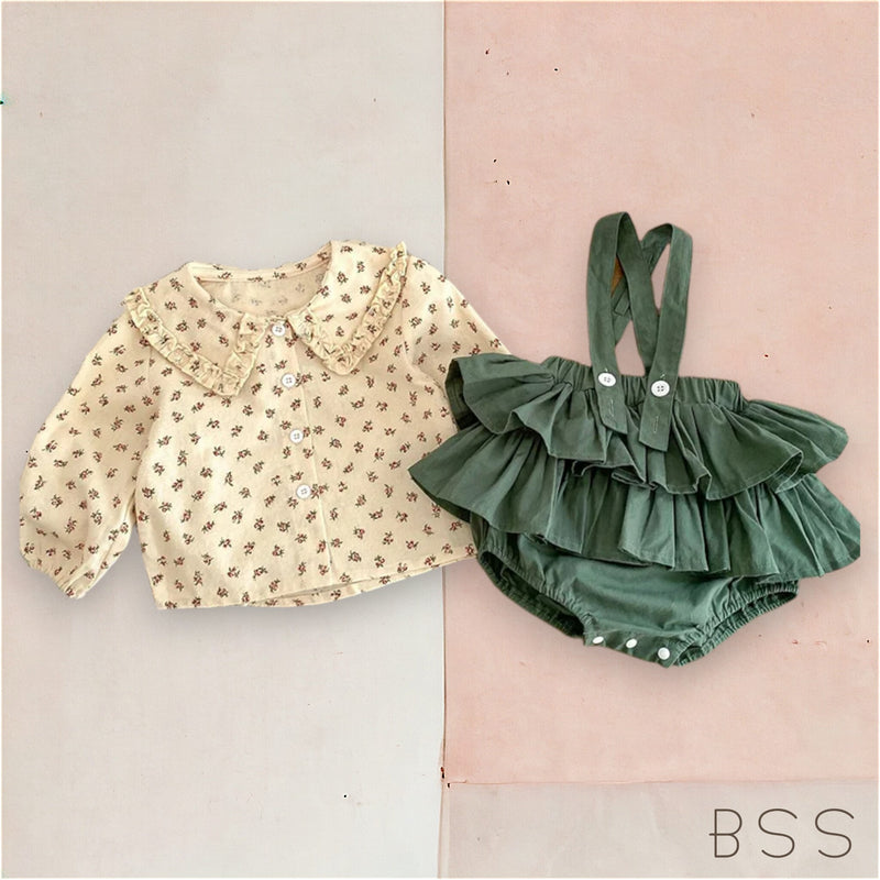 Conjunto Infantil com Suspensório Yanna