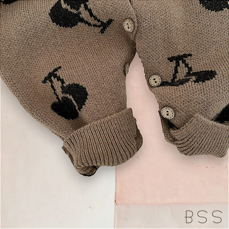 Macacão Infantil Tricot Inverno Minimaista Cereja