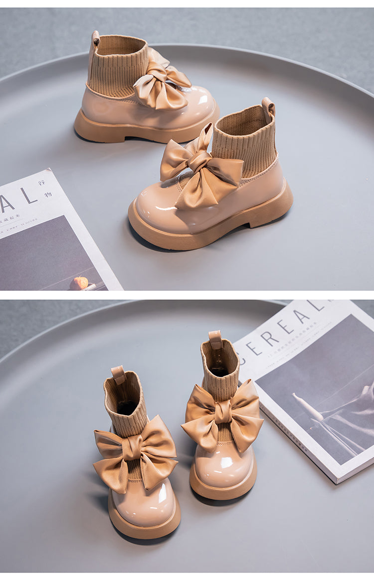 Bota Infantil Knitted com Laço