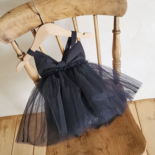 Romper Verão com Saia de Tule e Laço