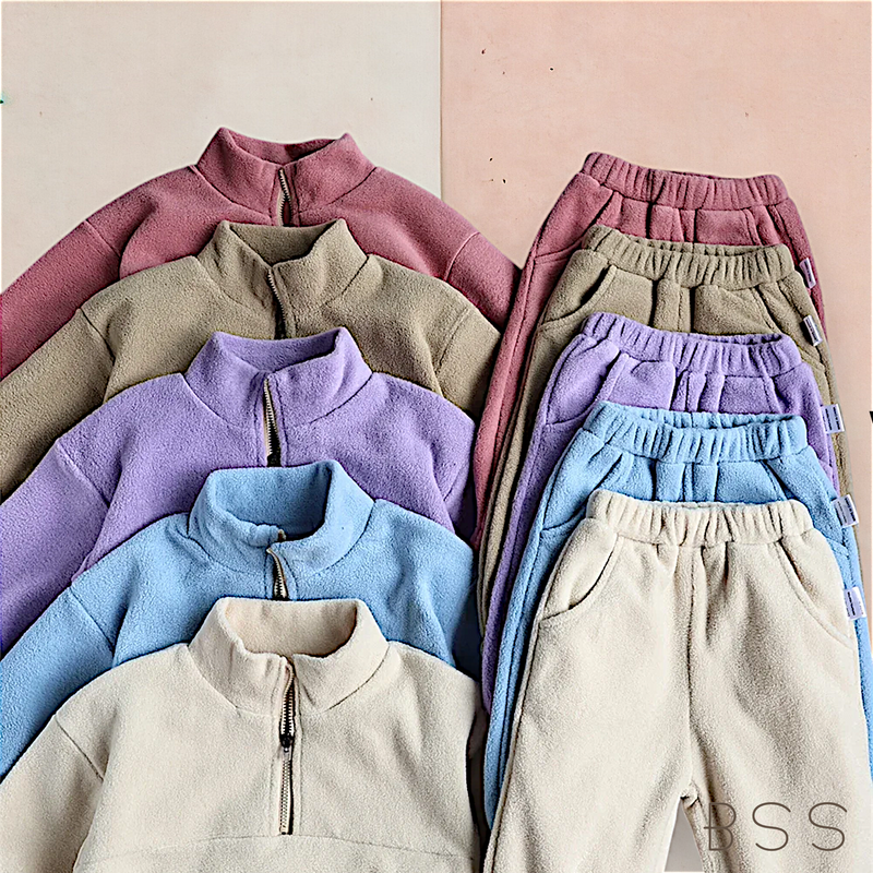 Conjunto Infantil Inverno Moletom com Zíper