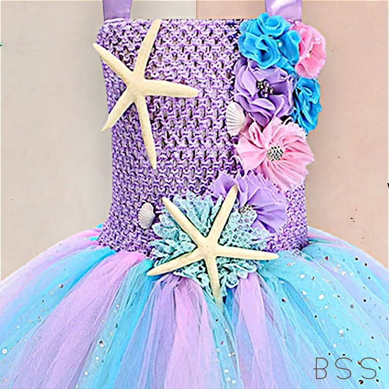 Vestido Infantil Fundo do Mar Luxo