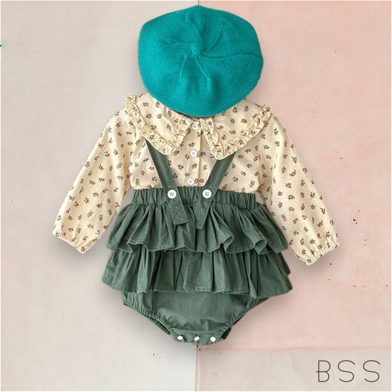 Conjunto Infantil com Suspensório Yanna