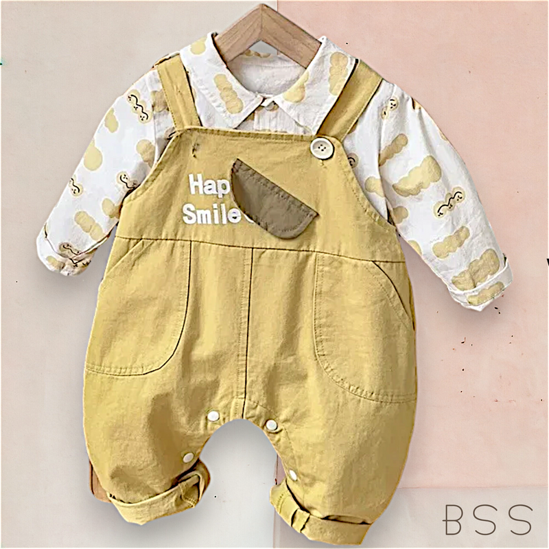 Conjunto Infantil Macacão e Camisa Happy