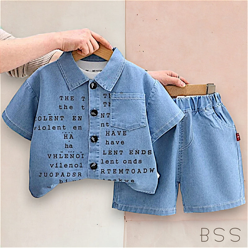 Conjunto Infantil Jeans Verão Max