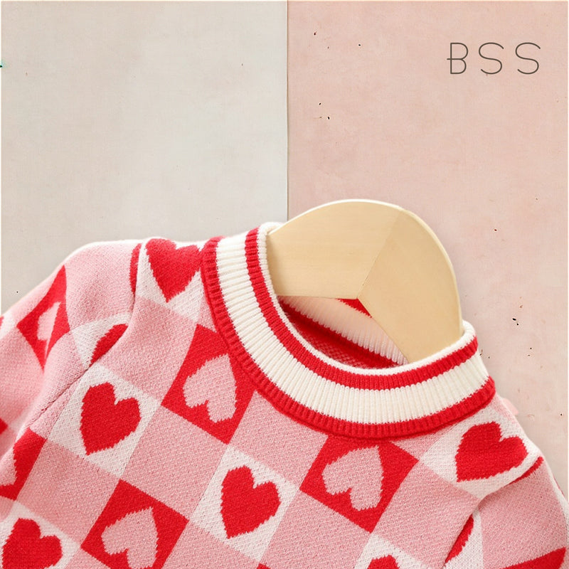 Vestido Infantil Inverno Corações Naomi