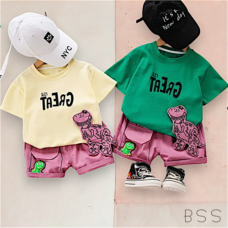 Conjunto Infantil Verão Dinossauro