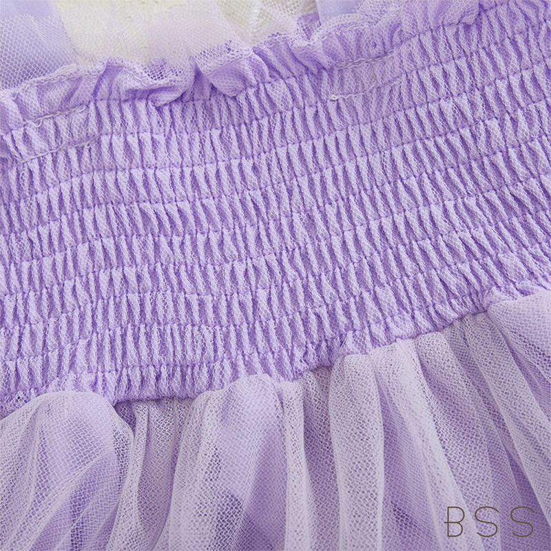 Vestido Infantil Tule Borboleta Flores 3D