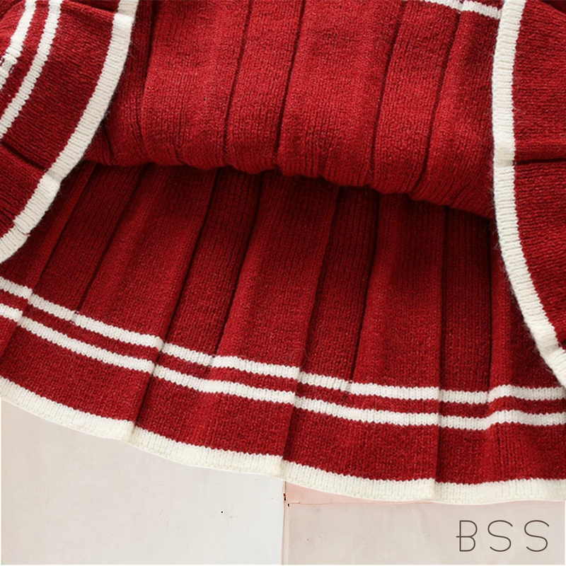 Conjunto Infantil Tricot Corações com Capuz