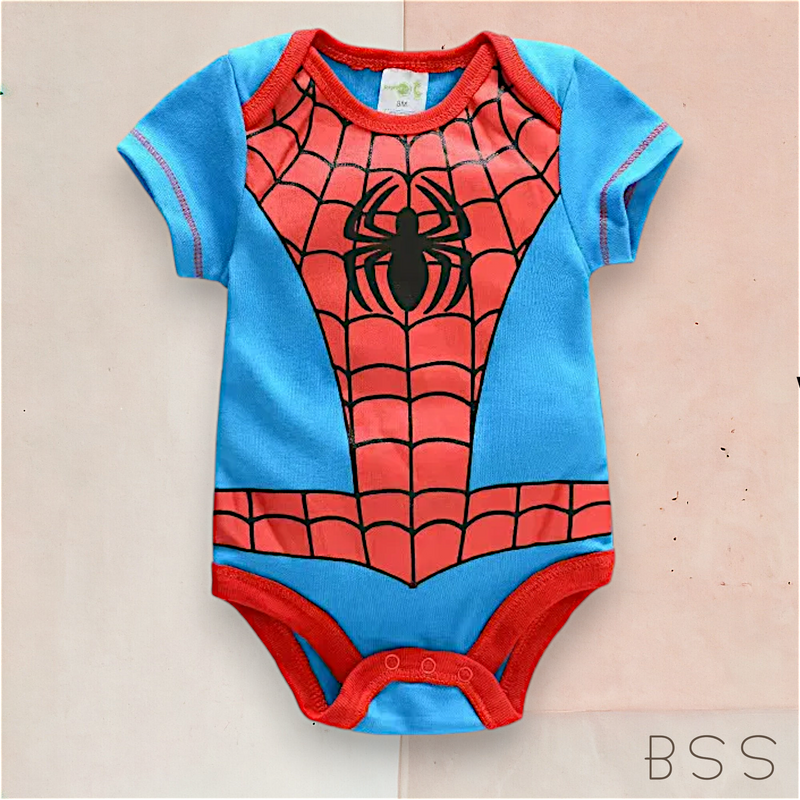 Romper Fantasia Homem Aranha Bebê