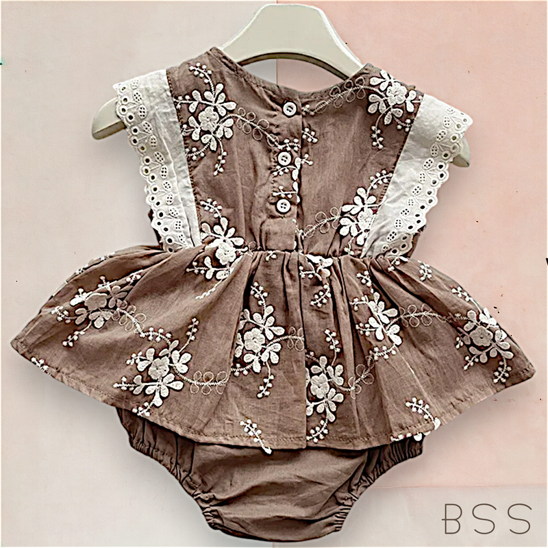 Romper Verão Casual Floral Alças Fly