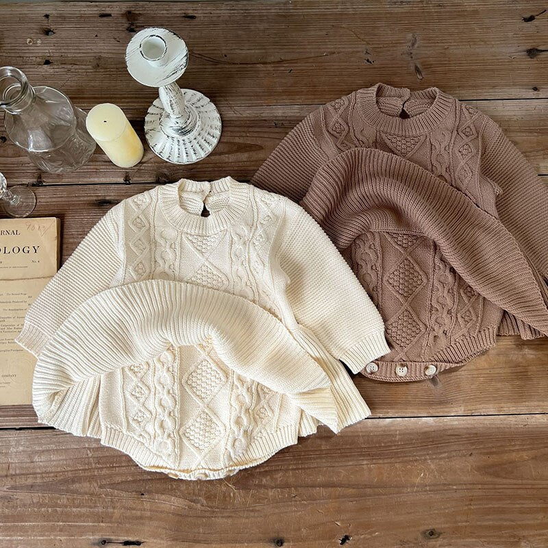 Romper Tricot Inverno com Saia