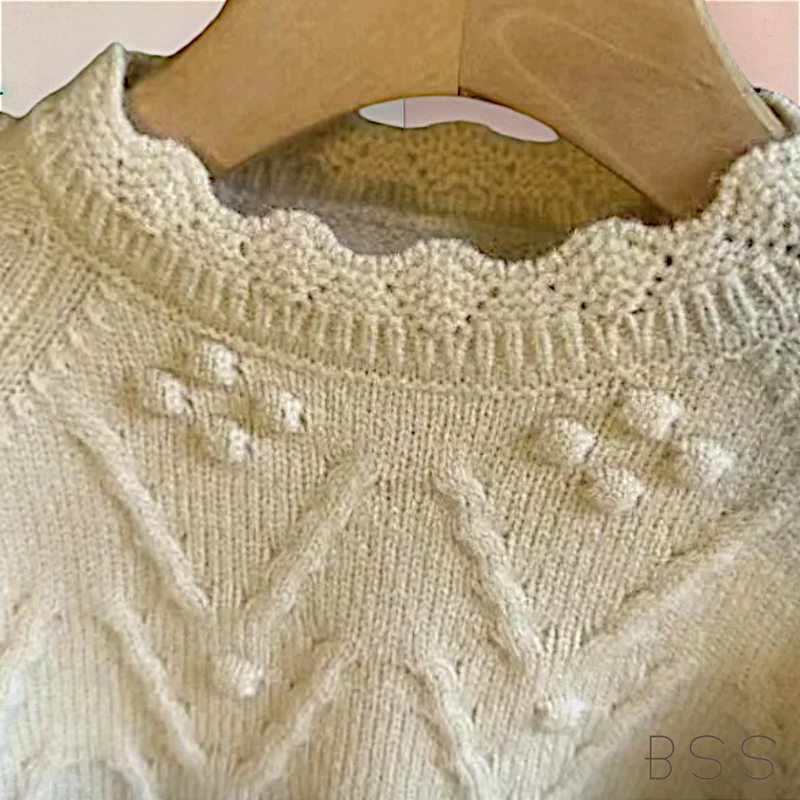 Pulover Infantil Tricot com Babados