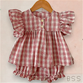 Conjunto Infantil Verão Xadrez  Alças Fly
