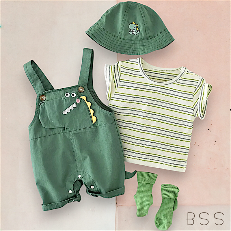 Conjunto Infantil Macacão Dinossauro