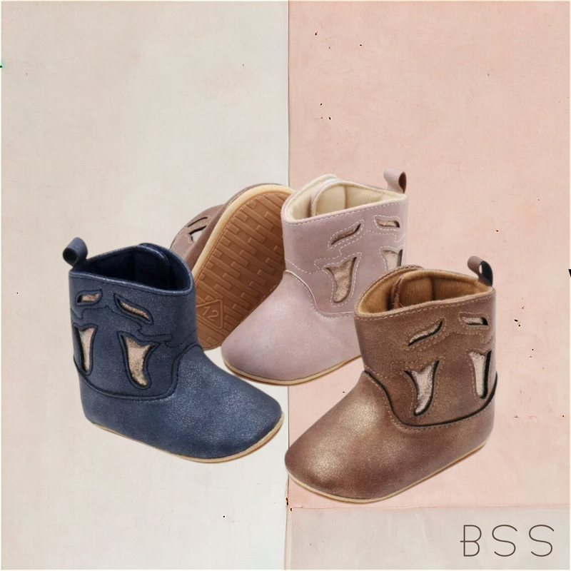 Bota Infantil Bebê Country com Recortes
