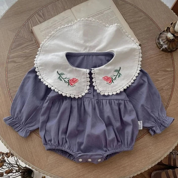 Romper com Gola Bordada Violeta