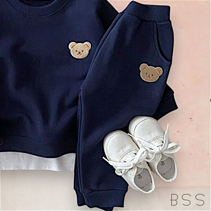 Conjunto Infantil Inverno Moletom Básico Urso