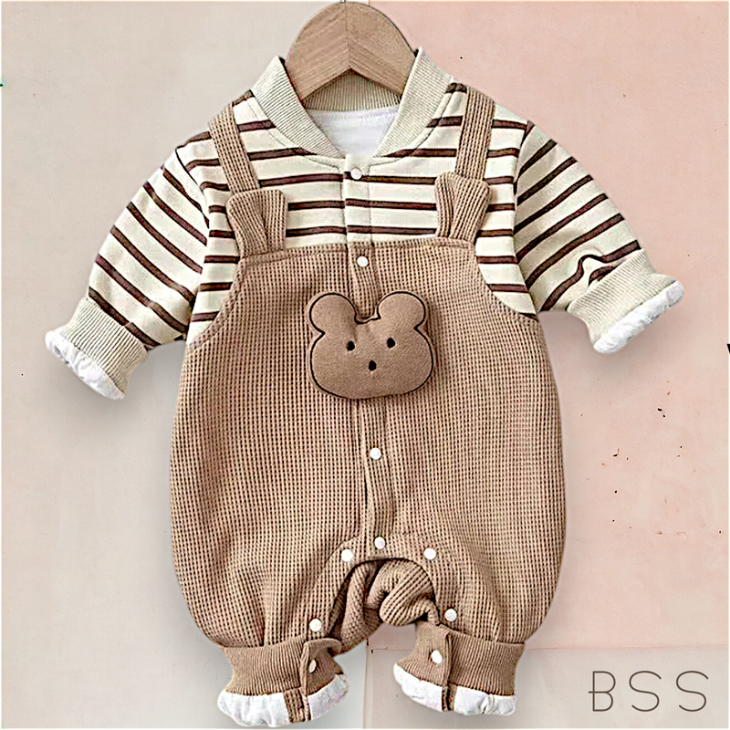 Macacão Inverno Urso com Listras