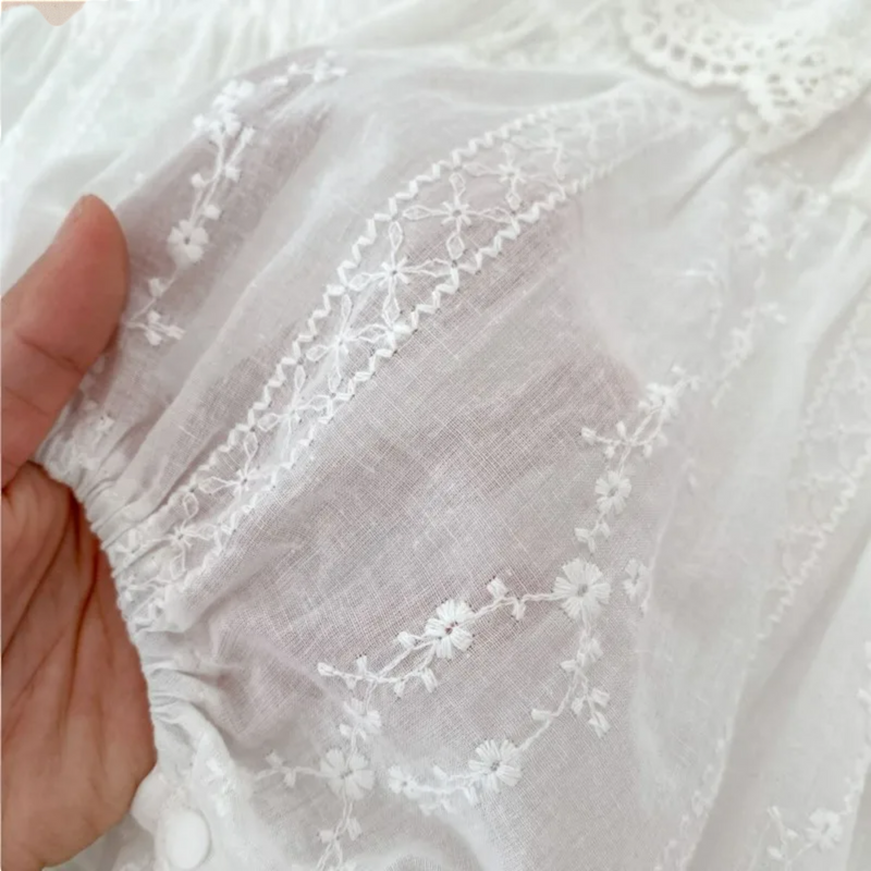 Romper Verão Festa Renda Branco