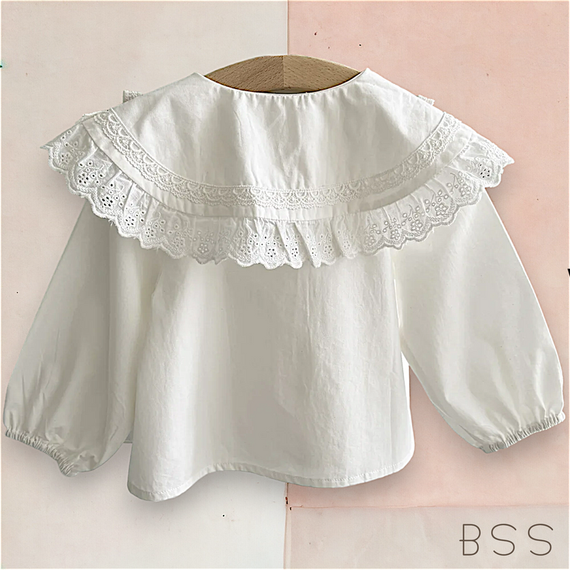 Blusa Bordada em Tricoline Fendy