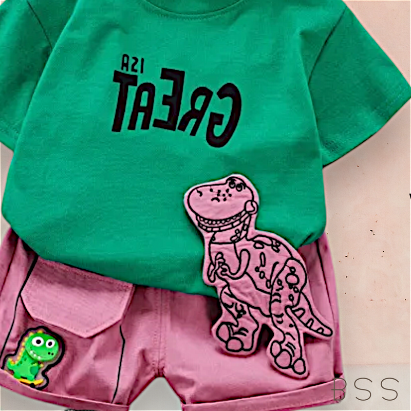 Conjunto Infantil Verão Dinossauro