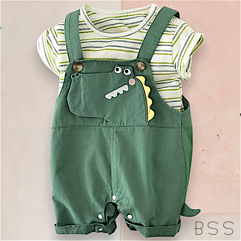 Conjunto Infantil Macacão Dinossauro