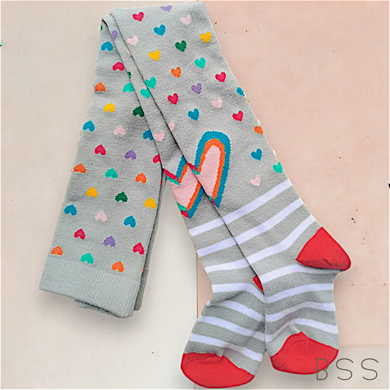 Meia Calça Infantil Colorida Estampada