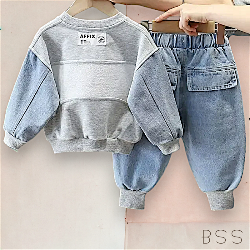 Conjunto Infantil Inverno Jeans Leon