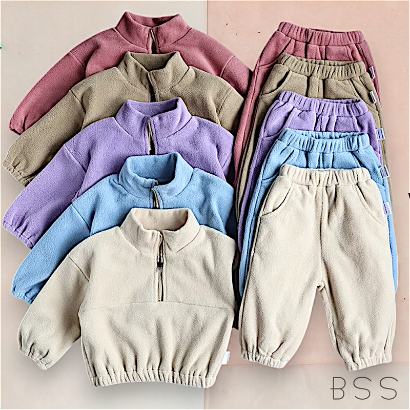 Conjunto Infantil Inverno Moletom com Zíper