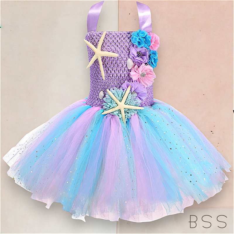 Vestido Infantil Fundo do Mar Luxo