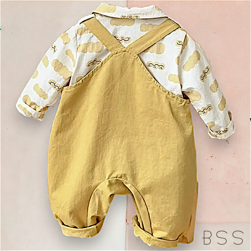 Conjunto Infantil Macacão e Camisa Happy