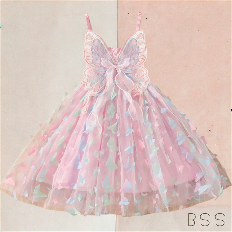 Vestido Infantil Jardim Encantado das Borboletas