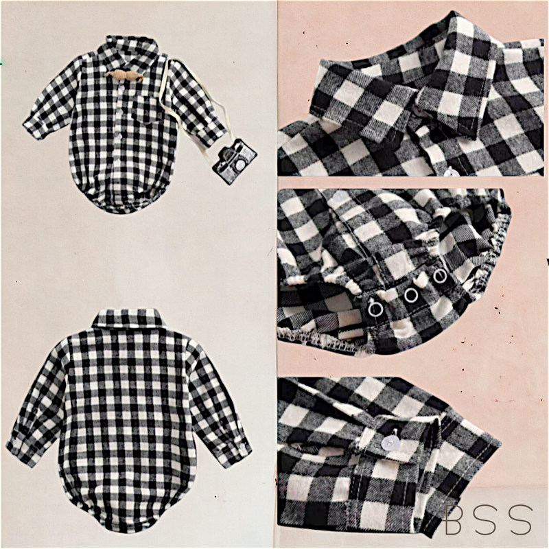 Romper Quadriculado com Bolso