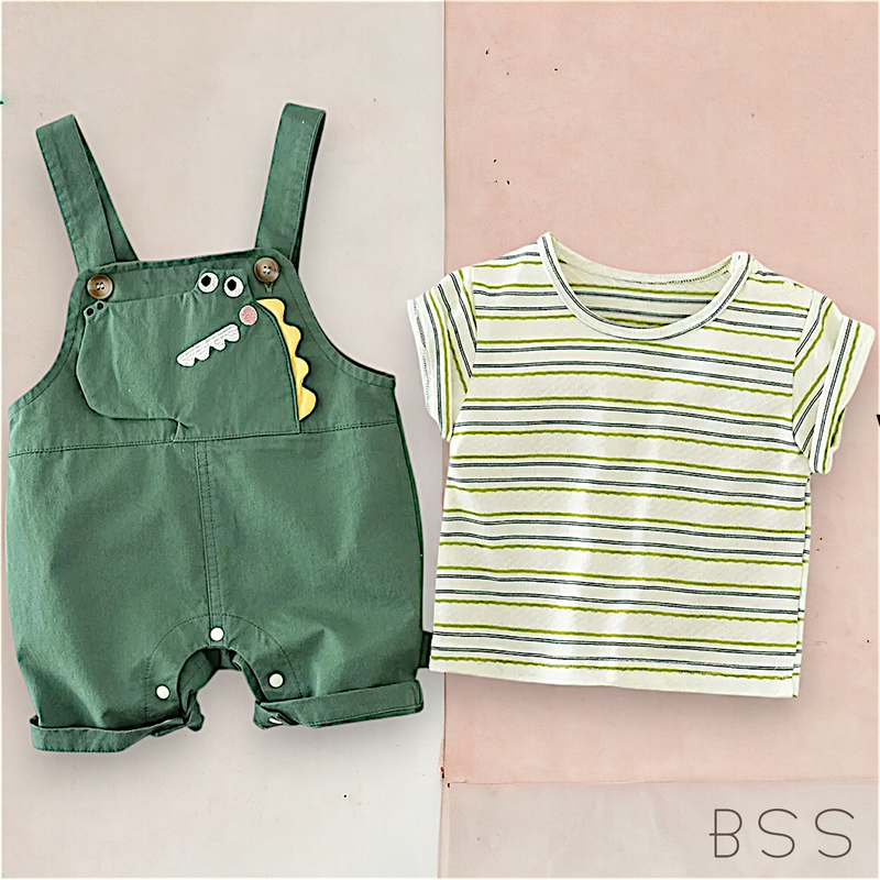 Conjunto Infantil Macacão Dinossauro