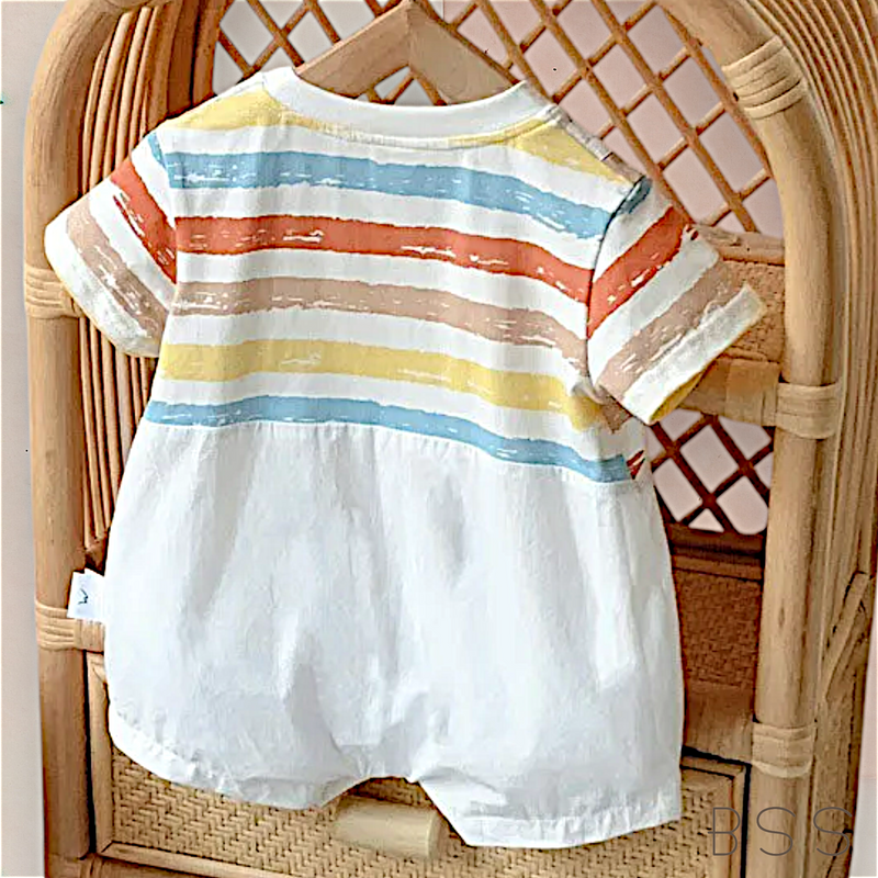Macacão Infantil Frutas e Listras