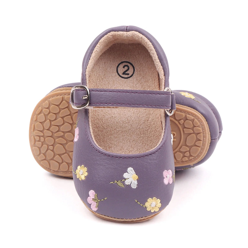Sapatilha Infantil Bebê Bordada Flores