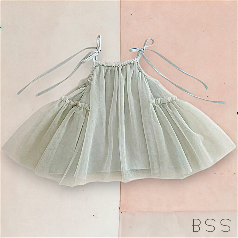 Vestido Infantil Festa Tule sem Alças