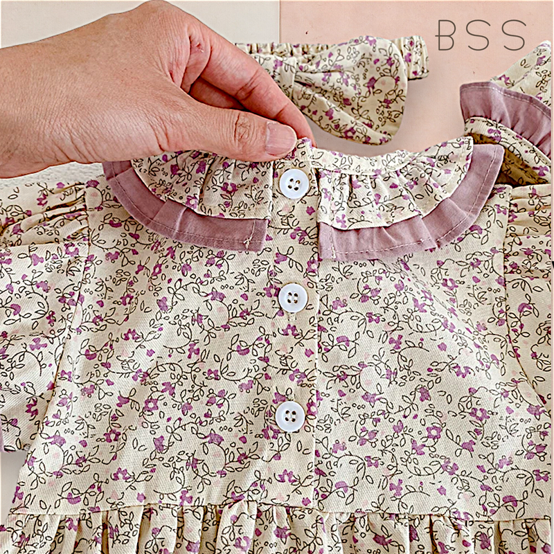 Vestido Infantil Verão Floral Casinha de Abelhas