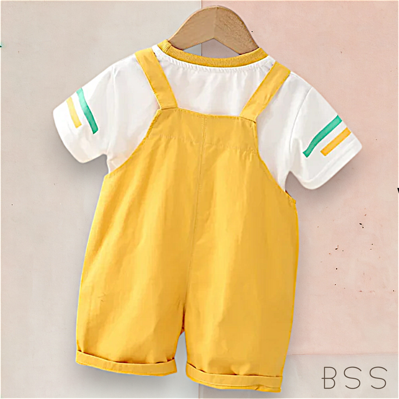 Conjunto Infantil Verão Macacão Dino