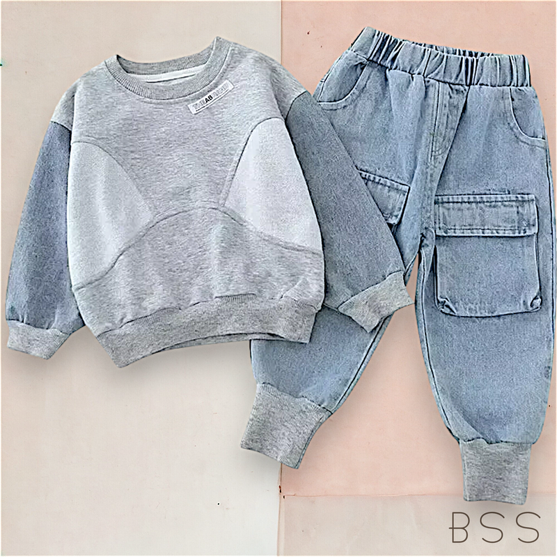 Conjunto Infantil Inverno Jeans Leon