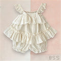 Conjunto Infantil Verão Renda Lila
